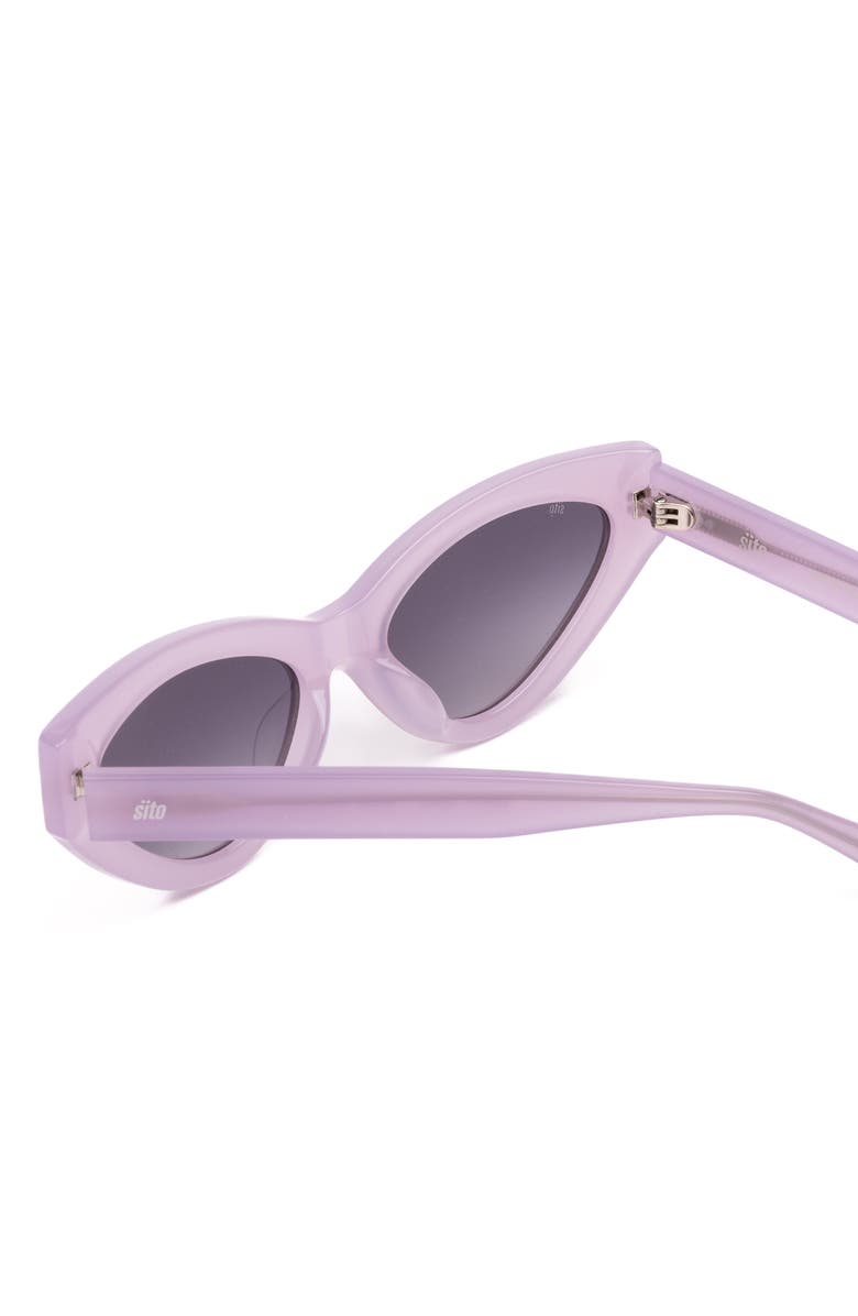 Sito Shades Dirty Epic 55mm Gradient Cat Eye Sunglasses, Alternate, color, Purple
