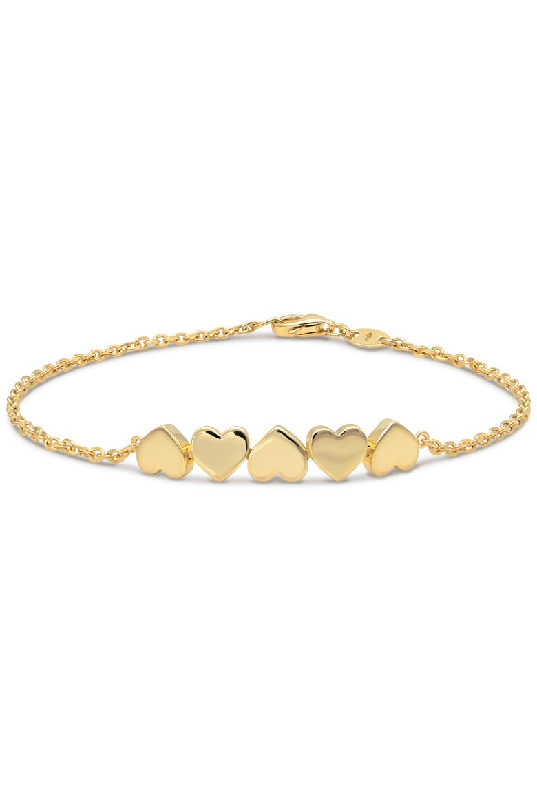 Sweet Heart Chain Bracelet in 14K Gold, Main, color, Yellow Gold
