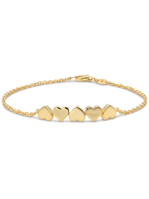 Sweet Heart Chain Bracelet in 14K Gold