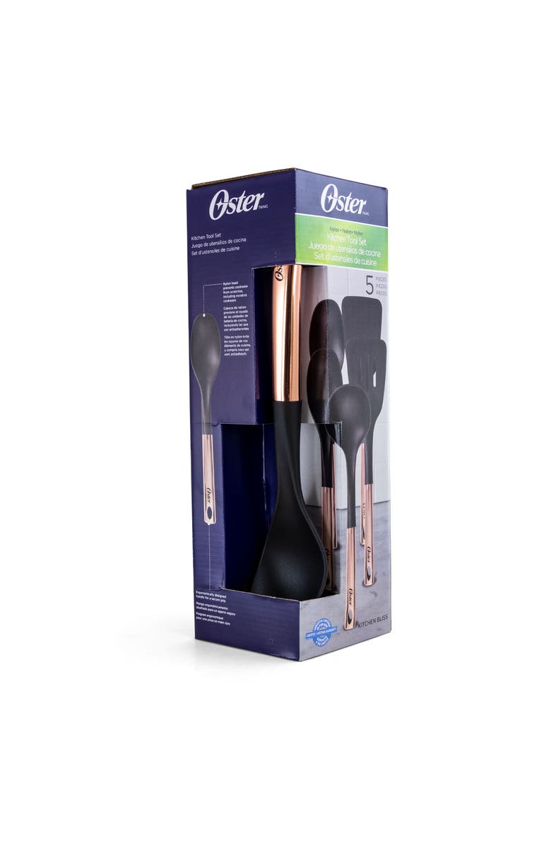 OSTER Kitchen Bliss Kitchen Tools Set with Rose Gold Handle, Set of 5, Alternate, color, Copper