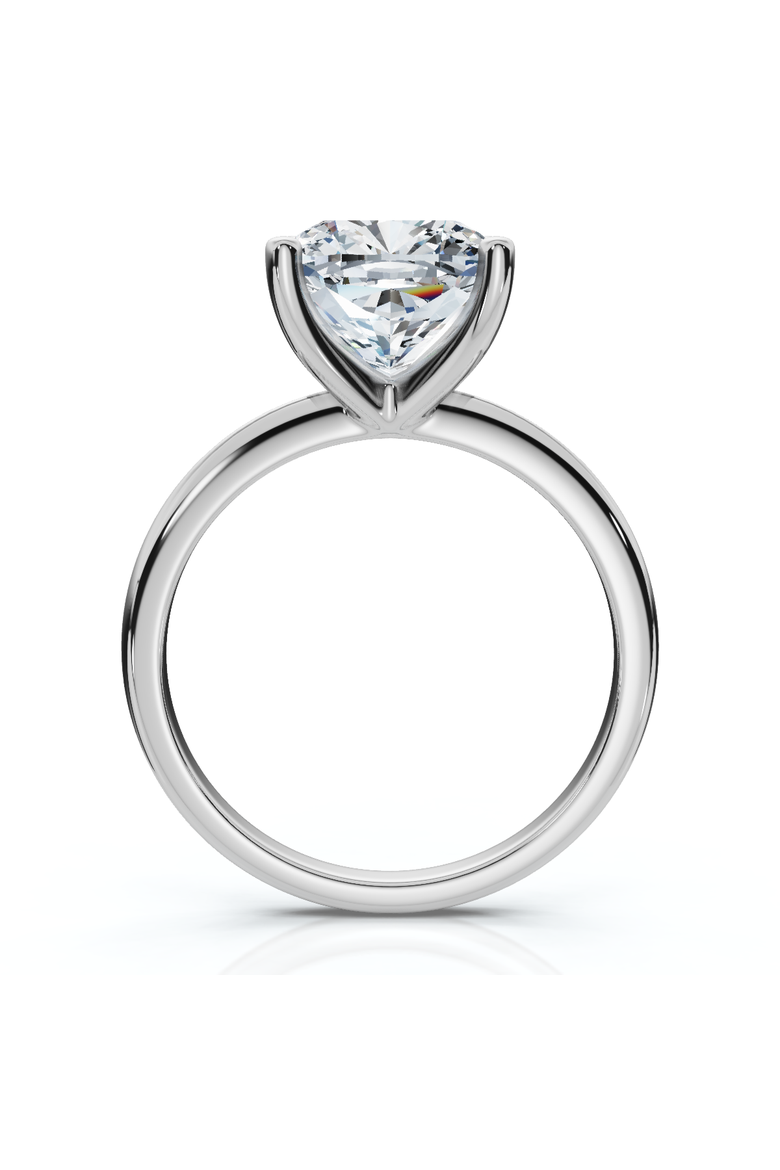 Certified 3Ct Cushion Diamond Solitaire Engagement Ring 14k Gold or Pt Lab Grown, Alternate, color, 14k White Gold