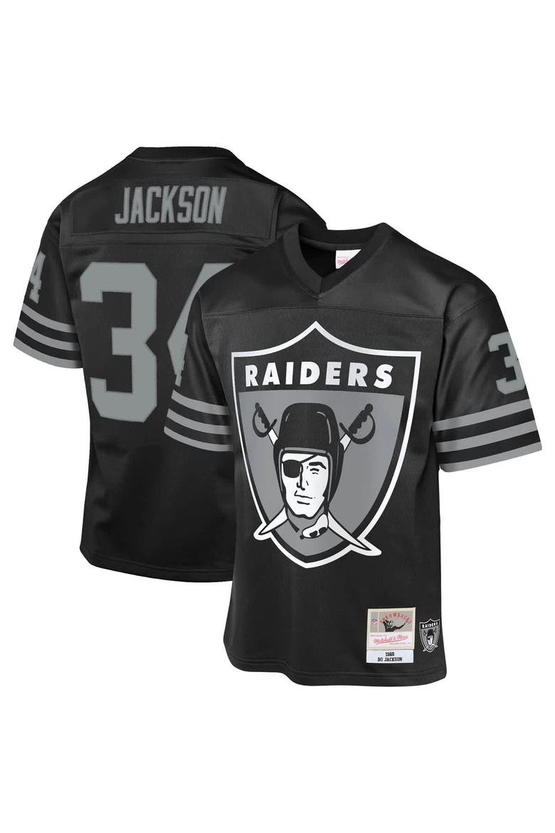 Youth Mitchell & Ness Bo Jackson Black Las Vegas Raiders 1988 Throwback Fashion Jersey, Alternate, color, Black