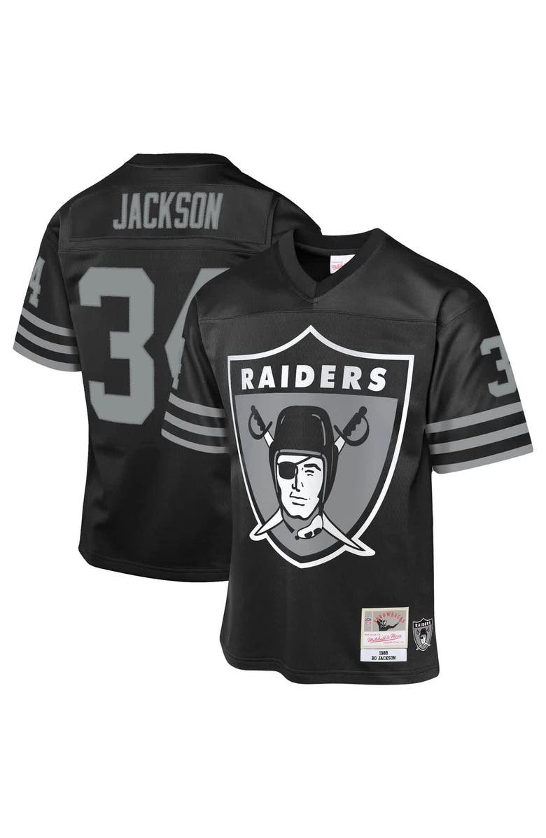 Mitchell & Ness Youth Mitchell & Ness Bo Jackson Black Las Vegas Raiders 1988 Throwback Fashion Jersey, Alternate, color, Black