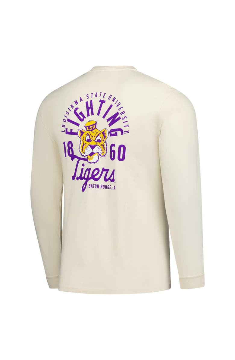 IMAGE ONE Men
s Natural LSU Tigers Comfort Colors Mascot Overlay Long Sleeve T-Shirt, Alternate, color, Natural