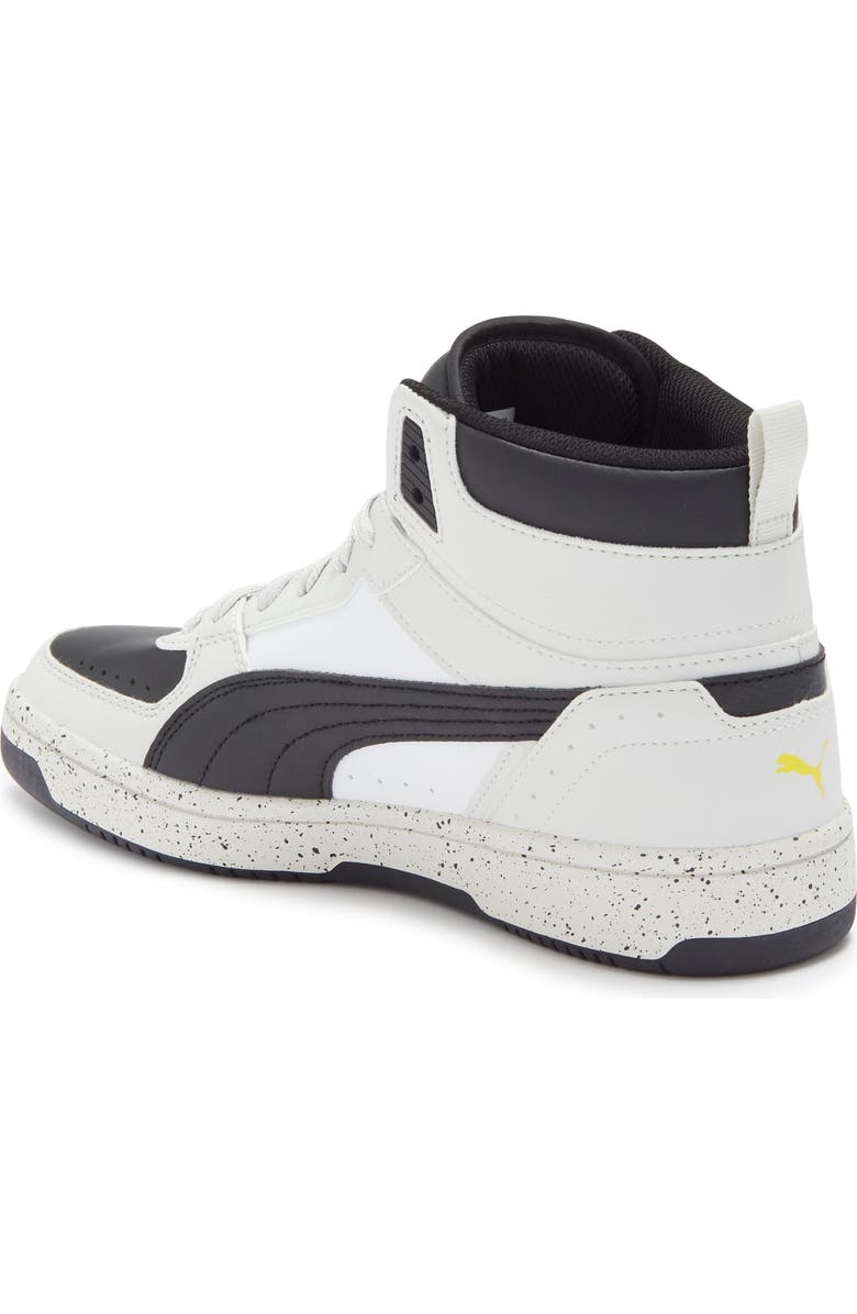 PUMA Rebound Joy High Top Sneaker, Alternate, color, Puma White-Puma Black-Gray