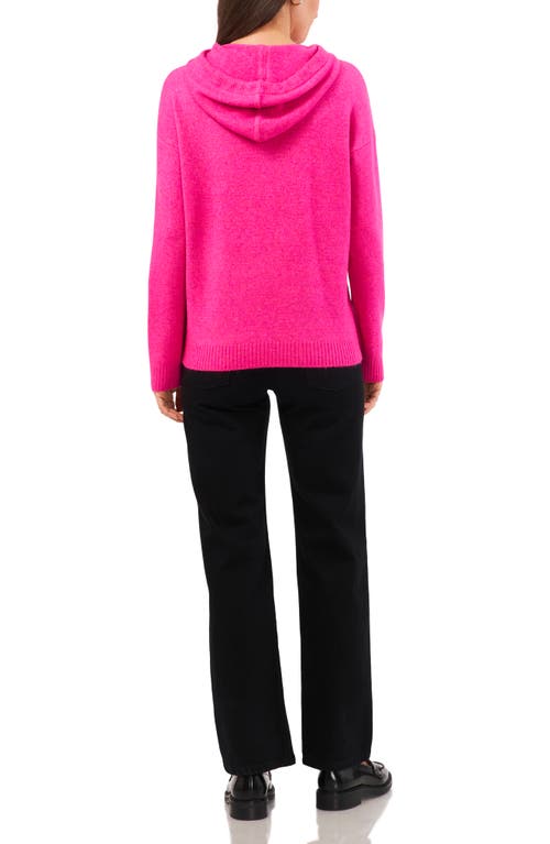 Vince Camuto Jersey Knit Hooded Sweater In Pink
