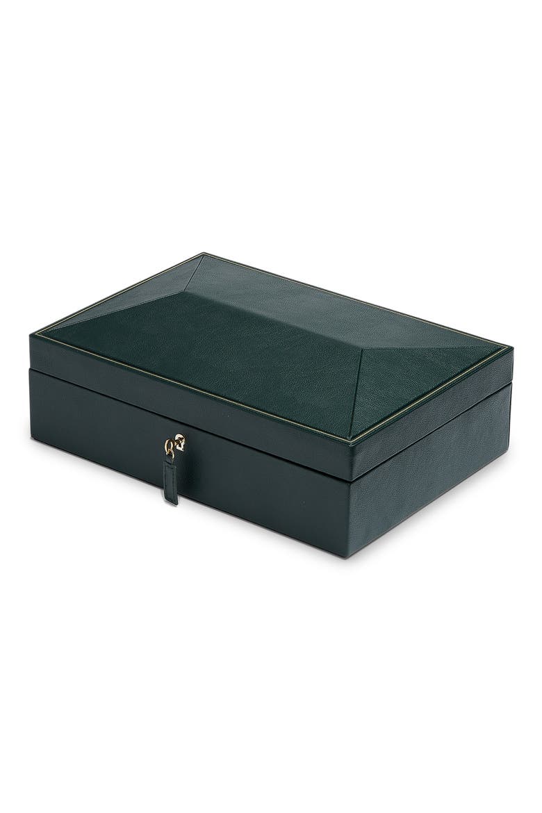 British Racing 10 Piece Watch Box, Main, color, GREEN
