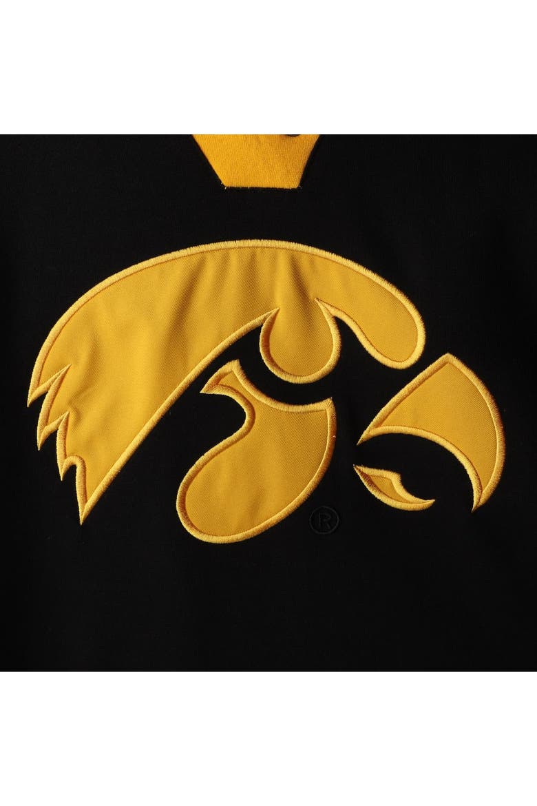 Men's Colosseum Black Iowa Hawkeyes 2.0 Lace-Up Pullover Hoodie, Alternate, color, Black