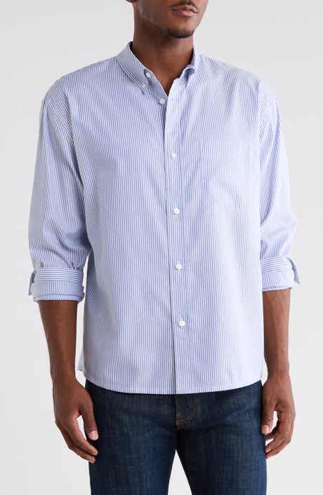 Striped Long Sleeve Oxford Button Down Shirt