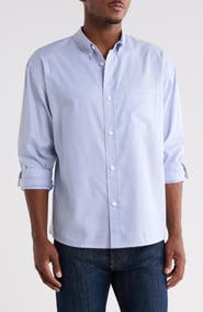 FRAME Striped Long Sleeve Oxford Button Down Shirt