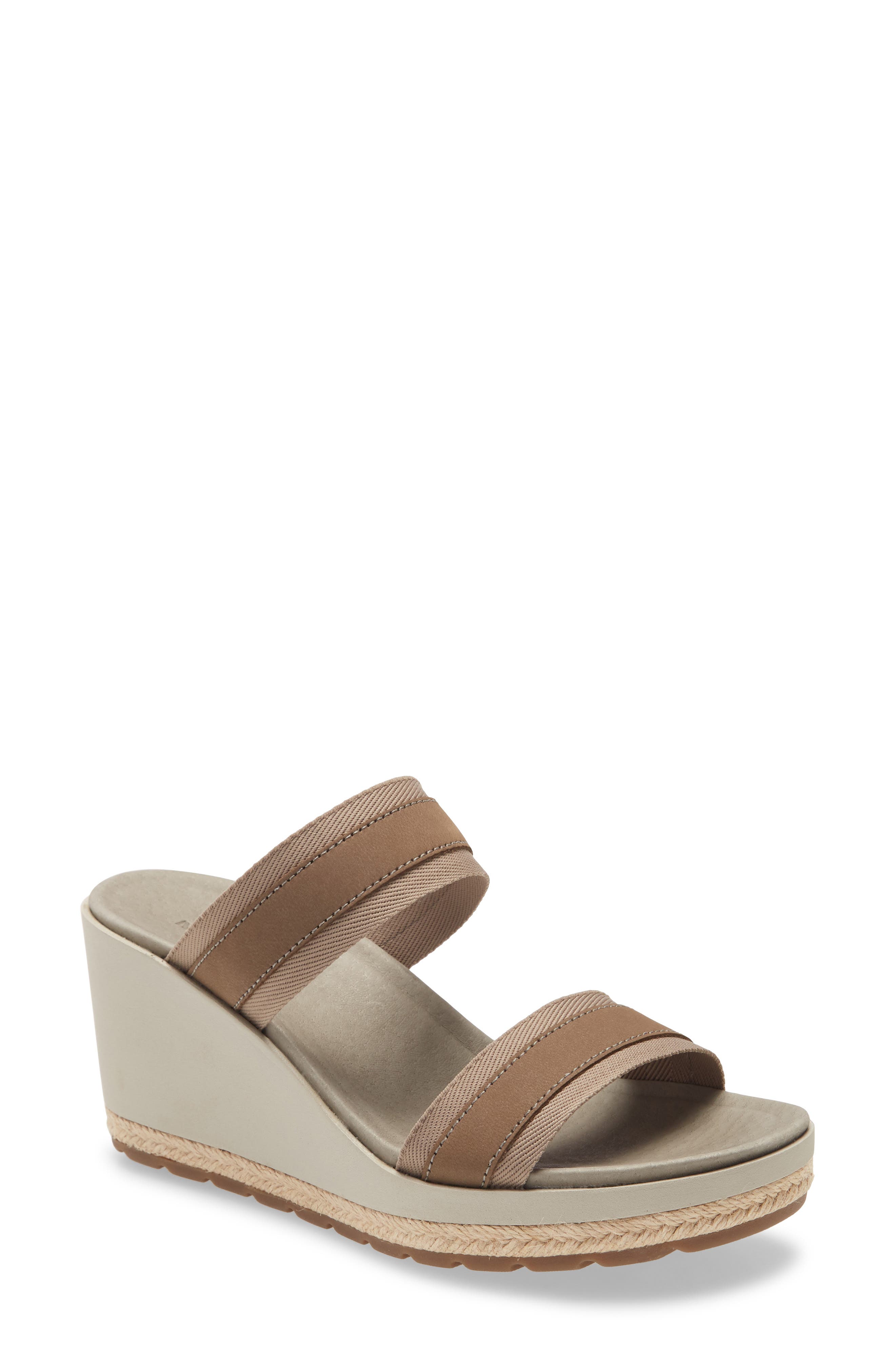Kaiteri Wedge Slide Sandal, Main, color, BRINDLE FABRIC
