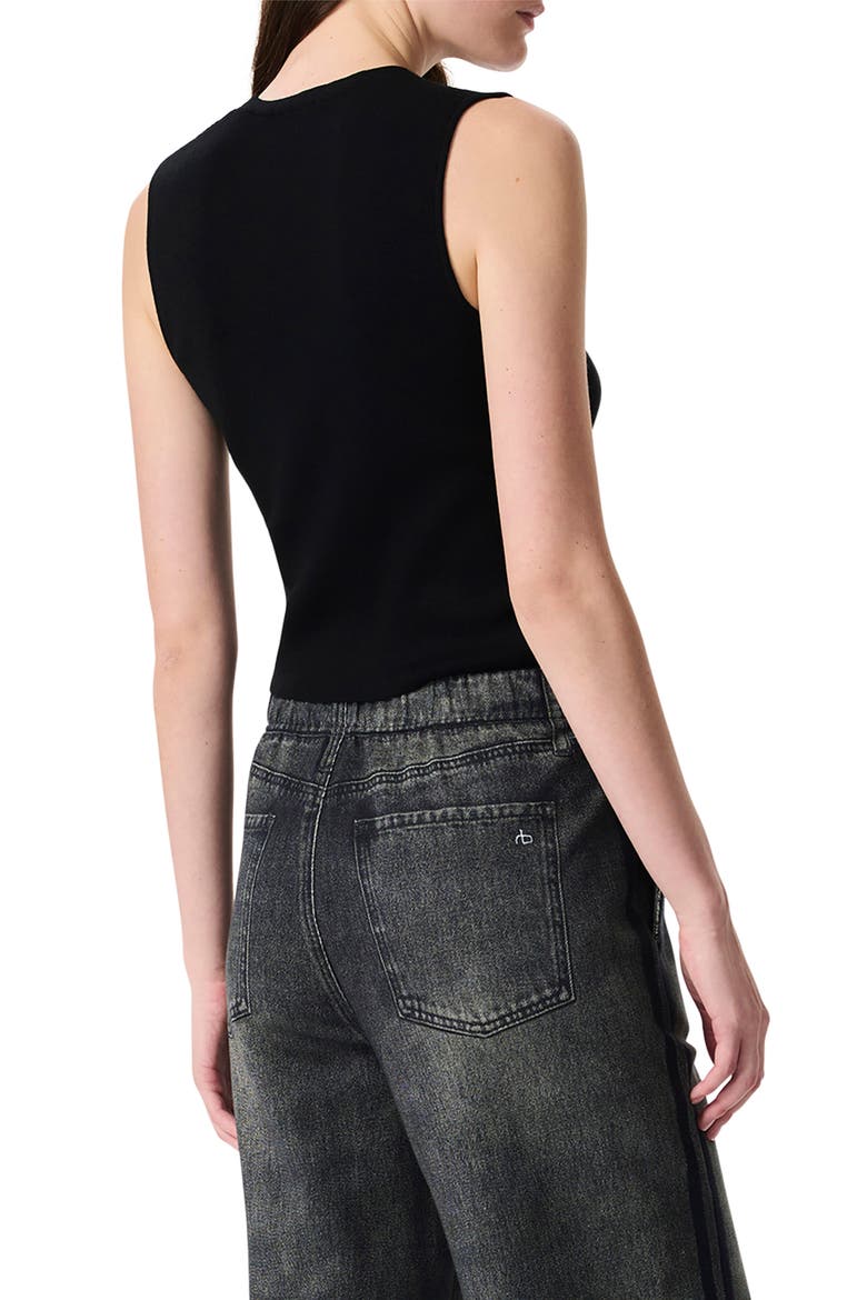 Ella Merino Wool Blend Sweater Vest, Alternate, color, BLACK