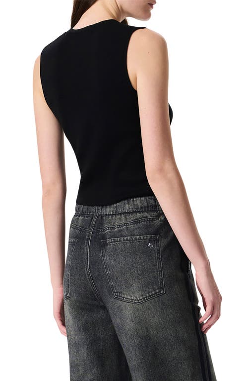Rag & Bone Ella Merino Wool Blend Sweater Vest In Black