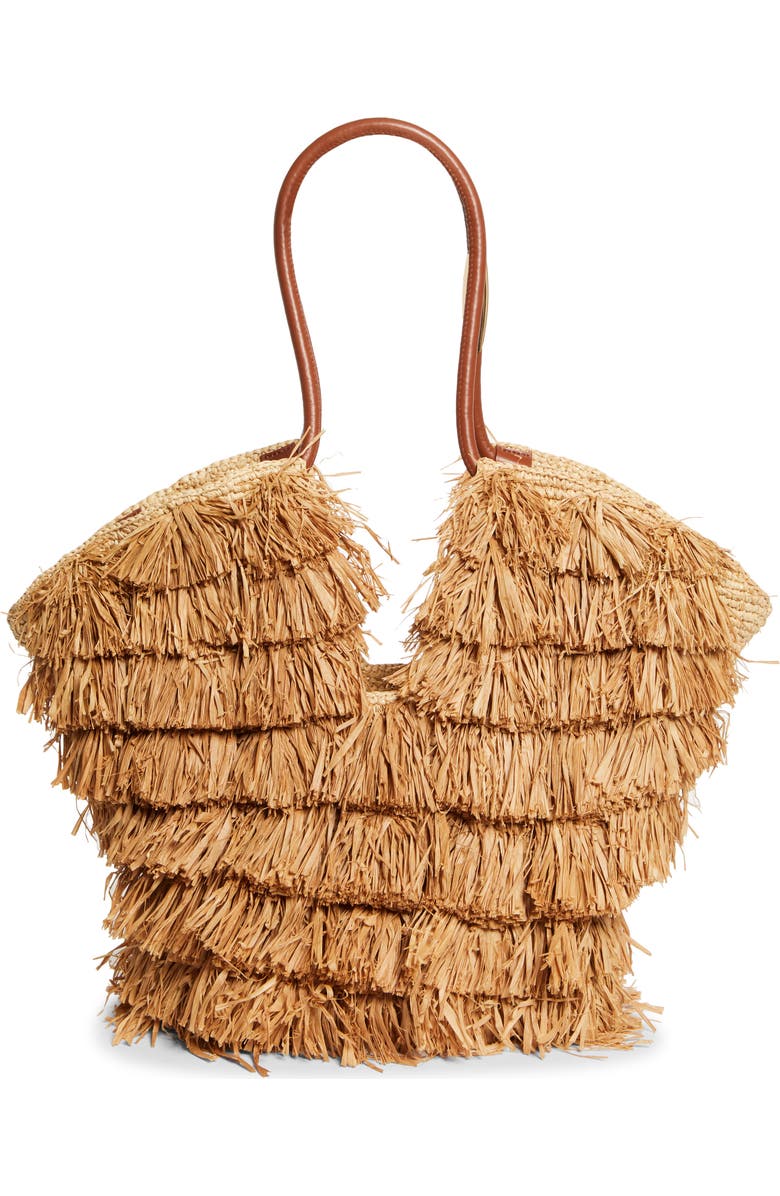 Zimmermann Medium Goldentime Fringe Tote, Alternate, color,