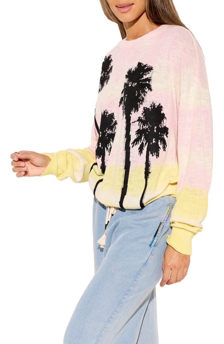Spiritual Gangster Summer Soul Venice Cotton & Linen Sweater, Alternate, color, Pink Tie Dye