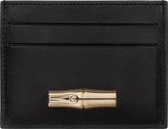 Longchamp Le Roseau Leather Card Case