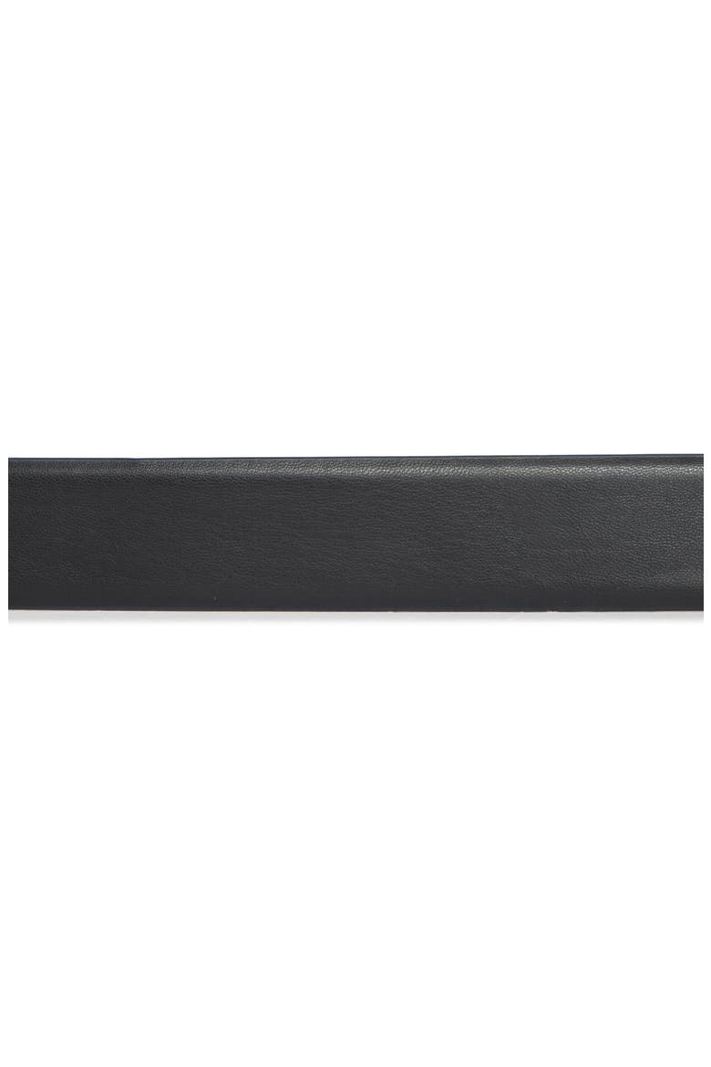 Crest Buckle Faux Leather Belt, Alternate, color, BLACK SILVER