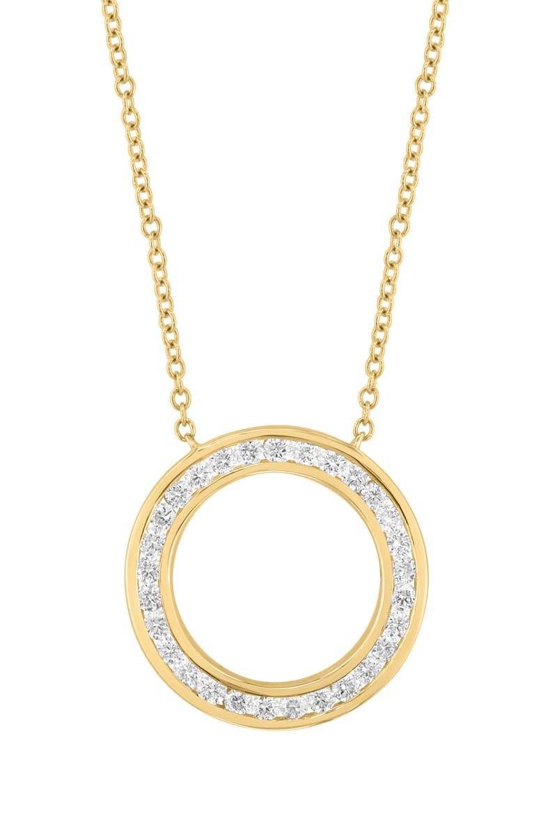 Diamond Circle Pendant Necklace, Alternate, color, GOLD