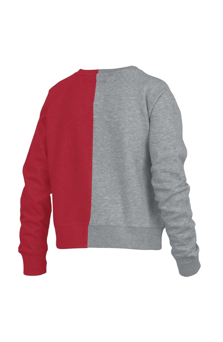 PRESSBOX Women's Pressbox Heather Gray Georgia Bulldogs Half and Half Raglan Pullover Sweatshirt, Alternate, color, Heather Gray