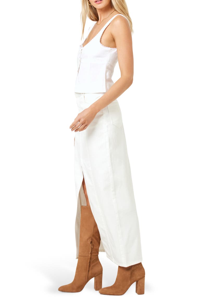 Rose Tie Front Cover-Up Tank, Alternate, color, CREAM
