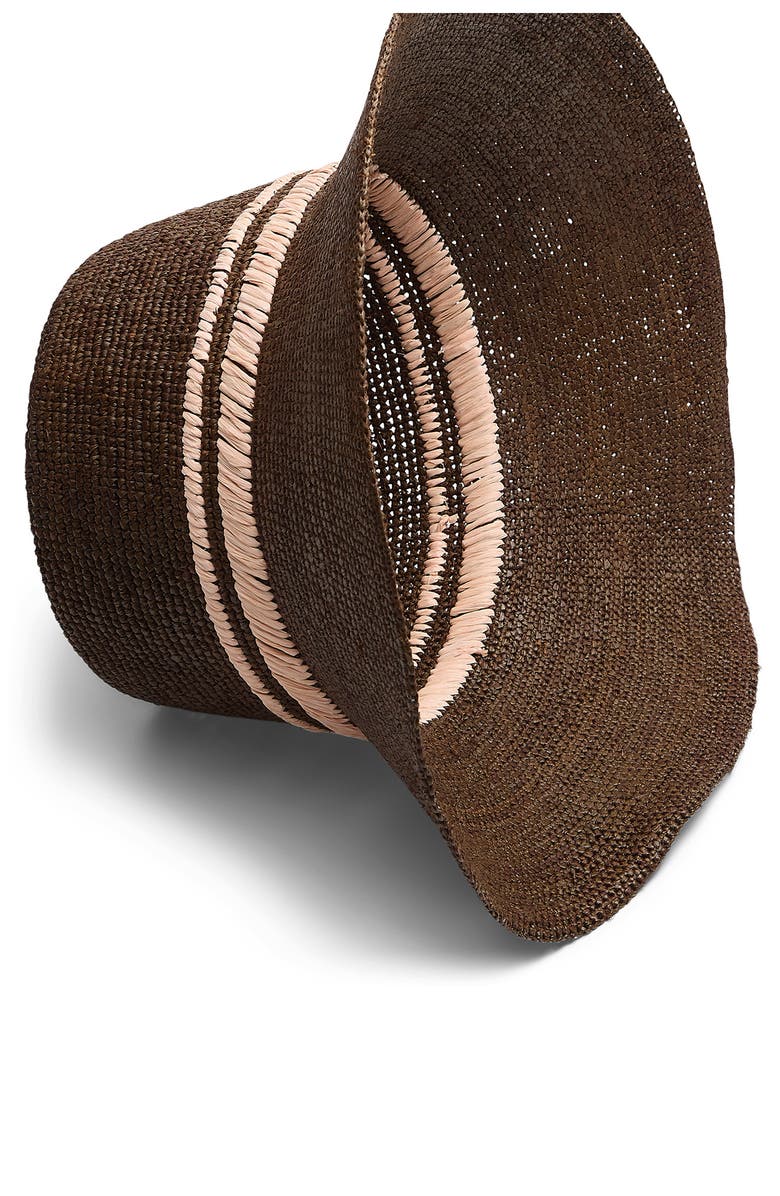 rag & bone Jade Packable Raffia Bucket Hat, Alternate, color, Brown Natural