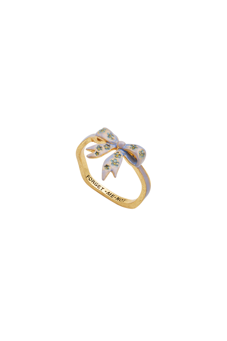 Forget Me Not Bow Ring, Main, color, Gold