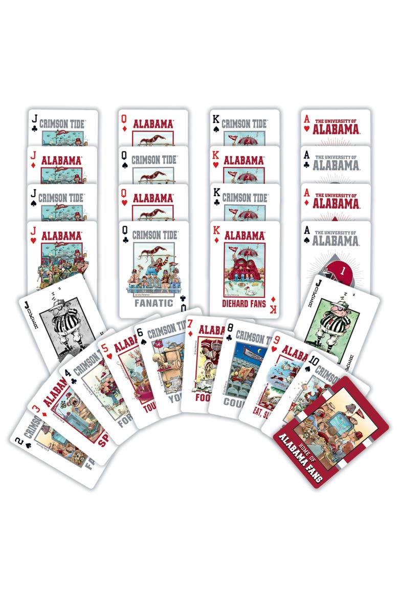 Alabama Fan Deck Playing Cards, Alternate, color, Multicolor