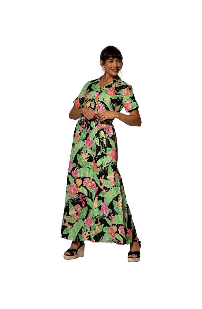 Tori Richard Midnight Blossom Linny Dress, Main, color, Black