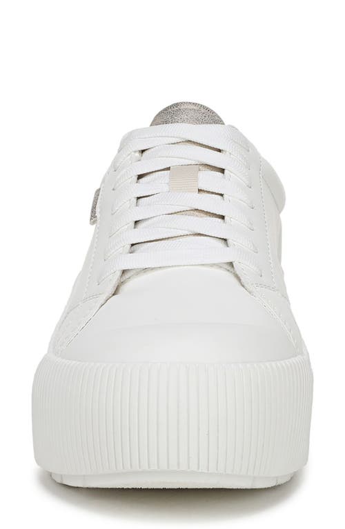 Dr. Scholl's Women's Time Off Max Platform Sneakers In White/gold