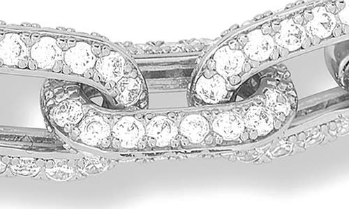 Melinda Maria Frankie Pavé Cubic Zirconia Link Bracelet In Silverhite