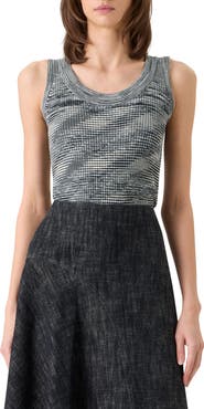 Akris punto Space Dye Merino Wool Rib Sweater Tank