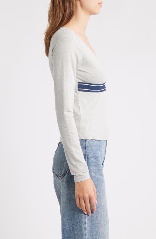 Iets Frans Tyla Logo Elastic Long Sleeve T-shirt In Gray
