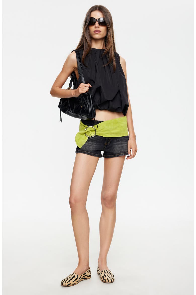 Beverly Bubble Top, Alternate, color, NOIR