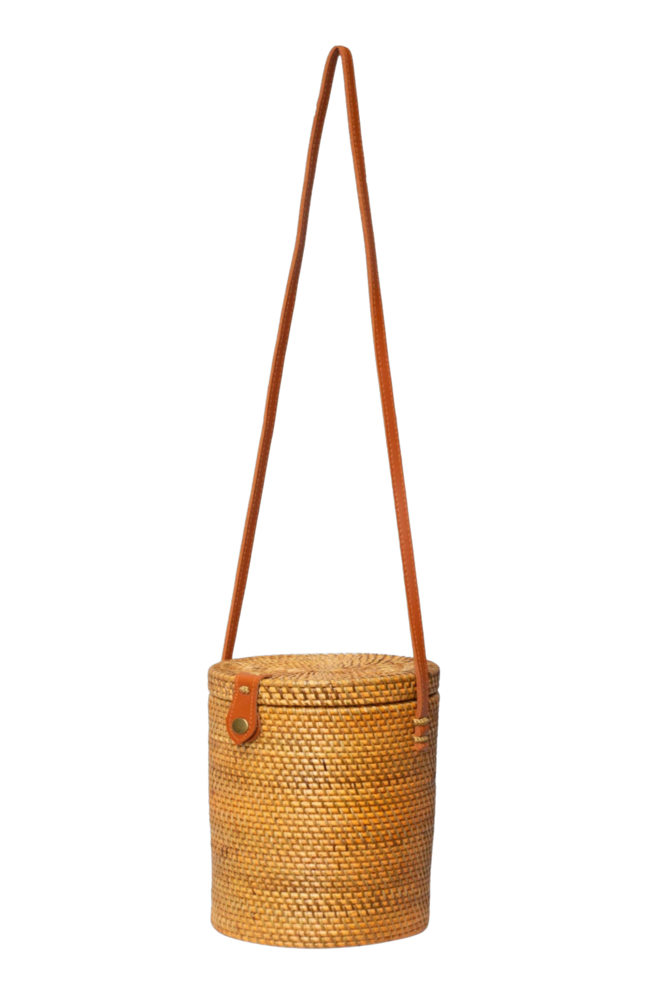 Jelavu Zuma Handwoven Rattan Bucket Bag, Alternate, color, Tan