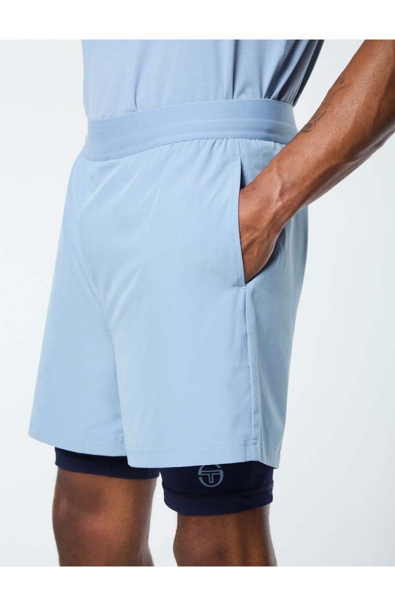 Sergio Tacchini Elio Tennis Short, Alternate, color, Faded Denim