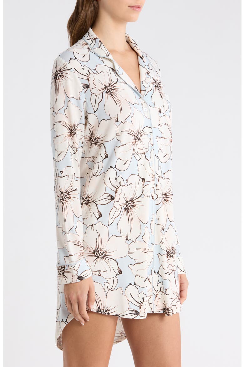 Moonlight Eco Nightshirt, Alternate, color, BLUE SKETCHBOOK FLORAL