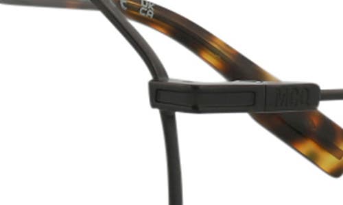 Alexander Mcqueen Mcqueen 57mm Aviator Optical Glasses In Black Black Transparent