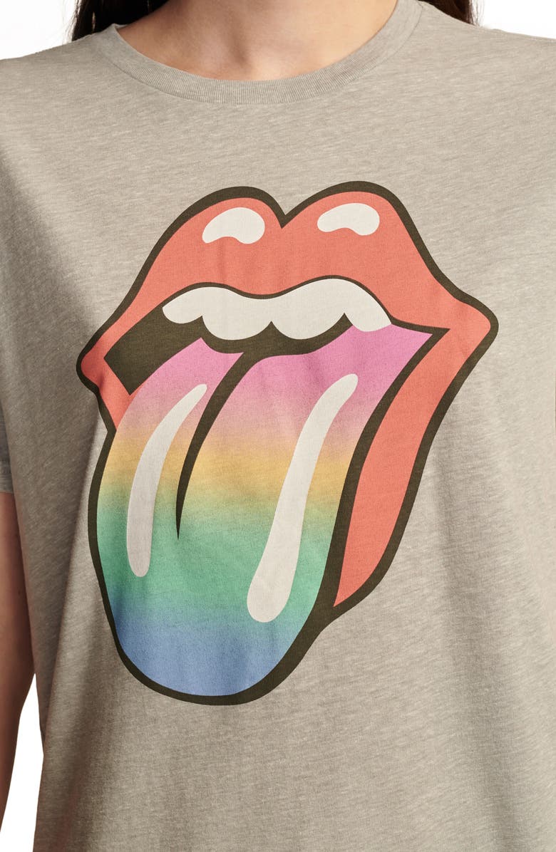 Lucky Brand Rolling Stones Rainbow Tongue Graphic T-Shirt, Alternate, color,