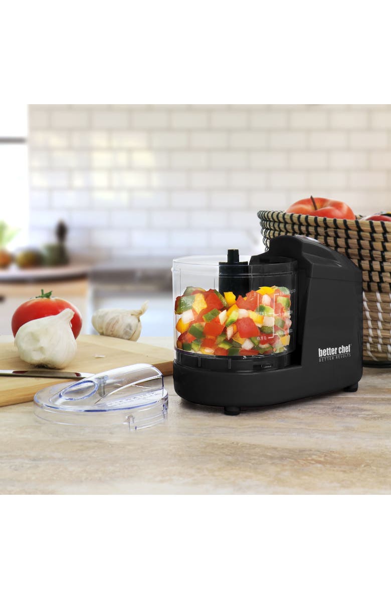 Better Chef 1.5 Cup Safety Lock Compact Chopper in Black, Alternate, color, Black