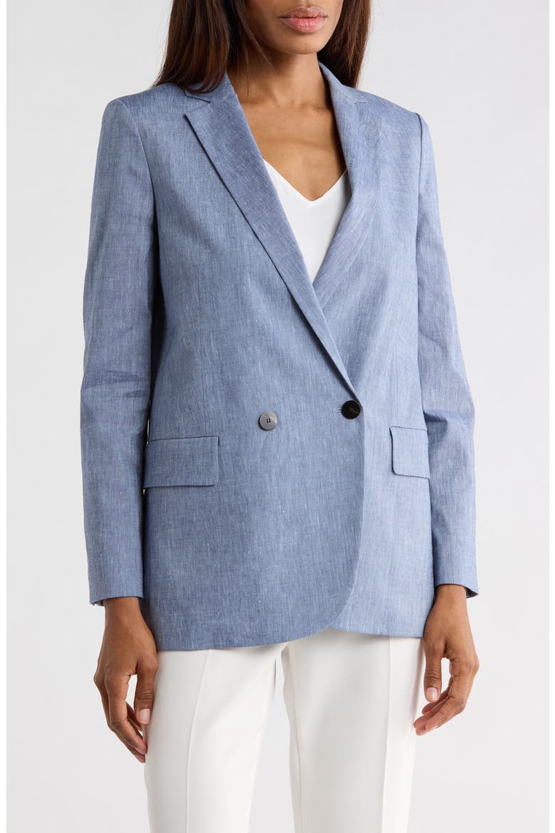 Relaxed Fit Jacket, Main, color, BLUE MELANGE