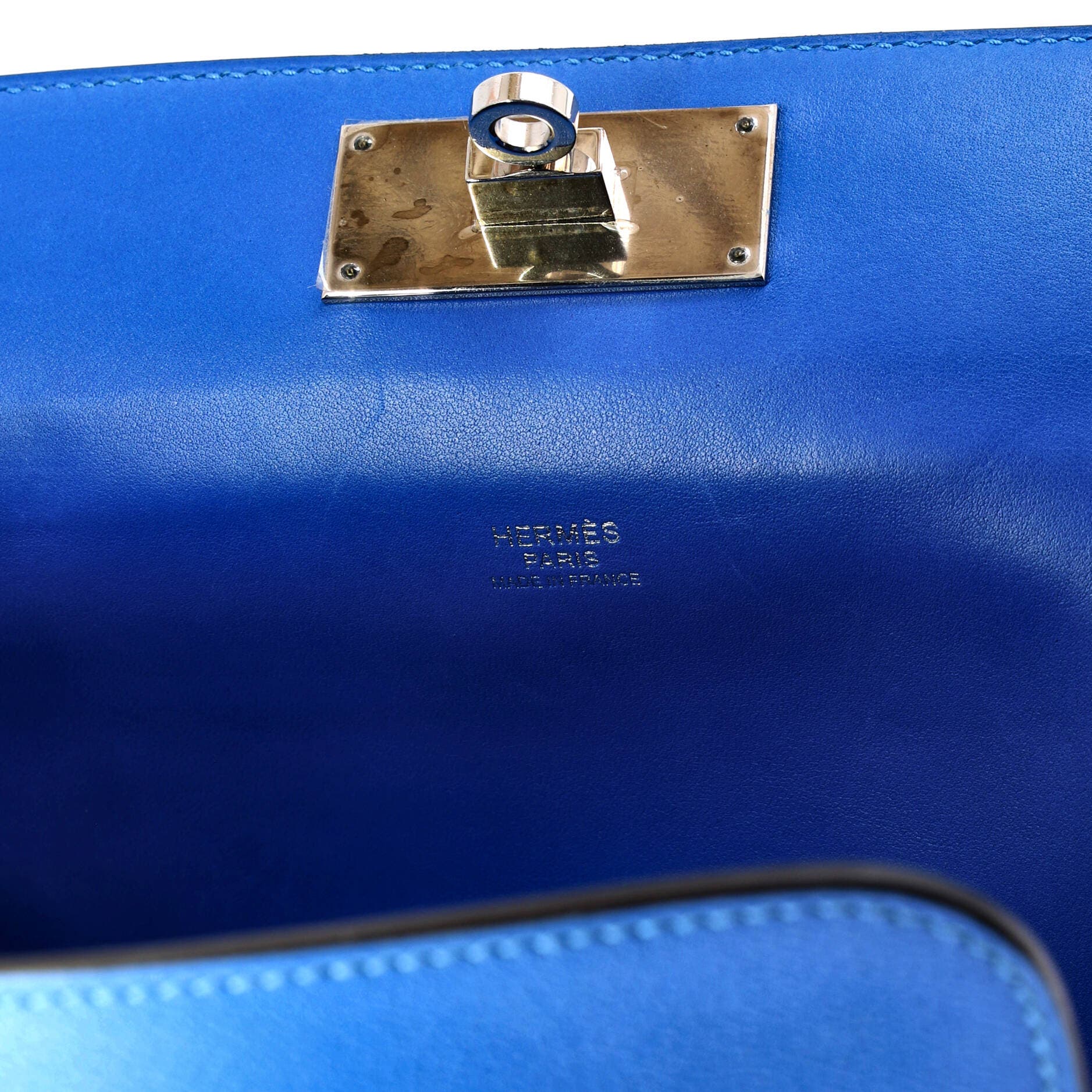 Pre-Owned Hermes Toolbox Bag Evercolor 26, Alternate, color, Bleu Hydra