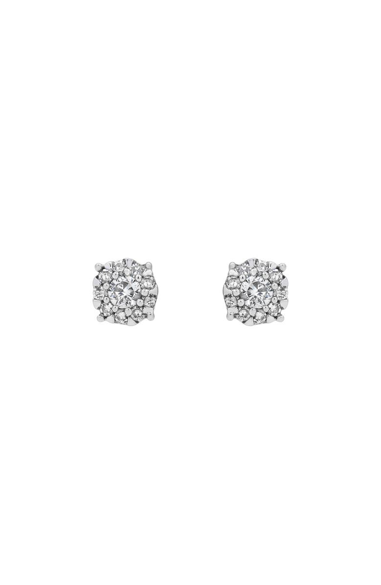 LuvMyJewelry Ethereal 14K White Gold Cluster Diamond Unisex Earrings - 0.25 Ct, Alternate, color, 14K White Gold