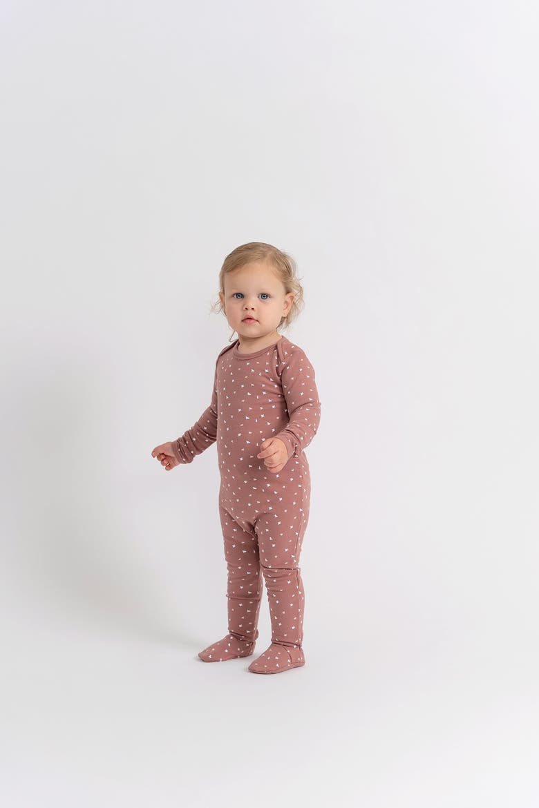 Boy Bird Print French Fleece Romper, Alternate, color, Navy