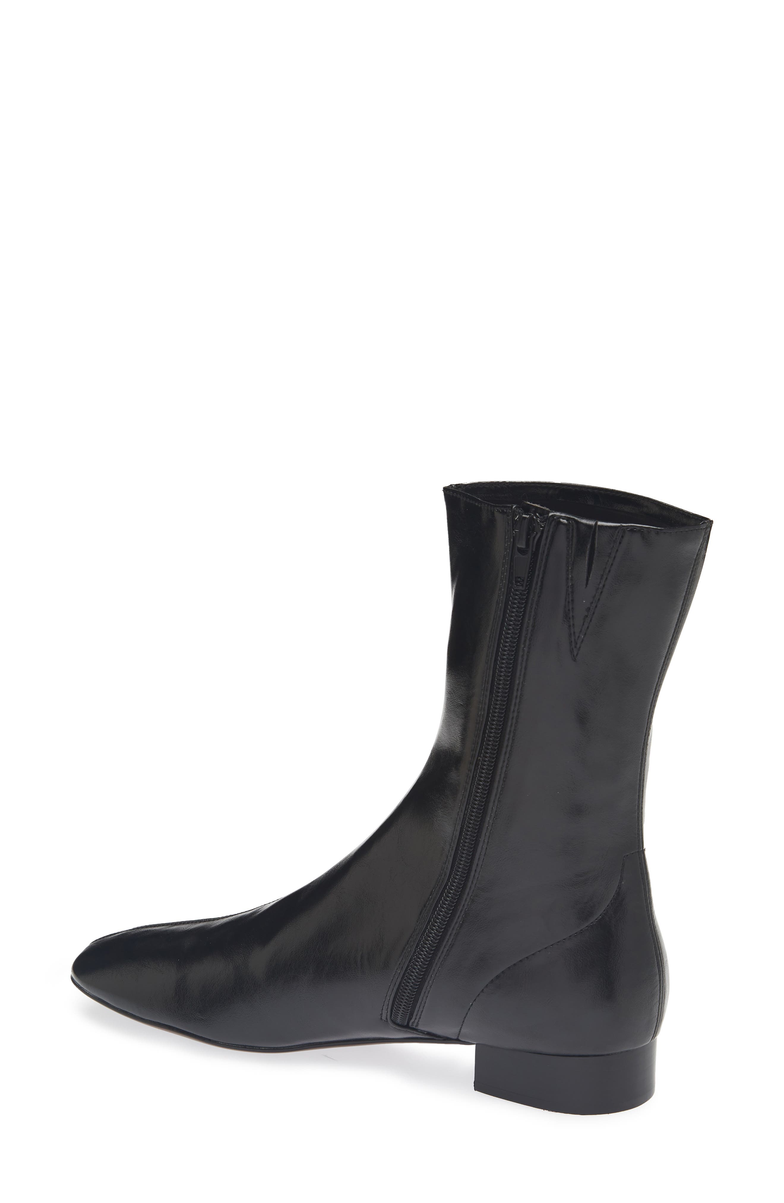 Oliver Faux Leather Bootie, Alternate, color, BLACK