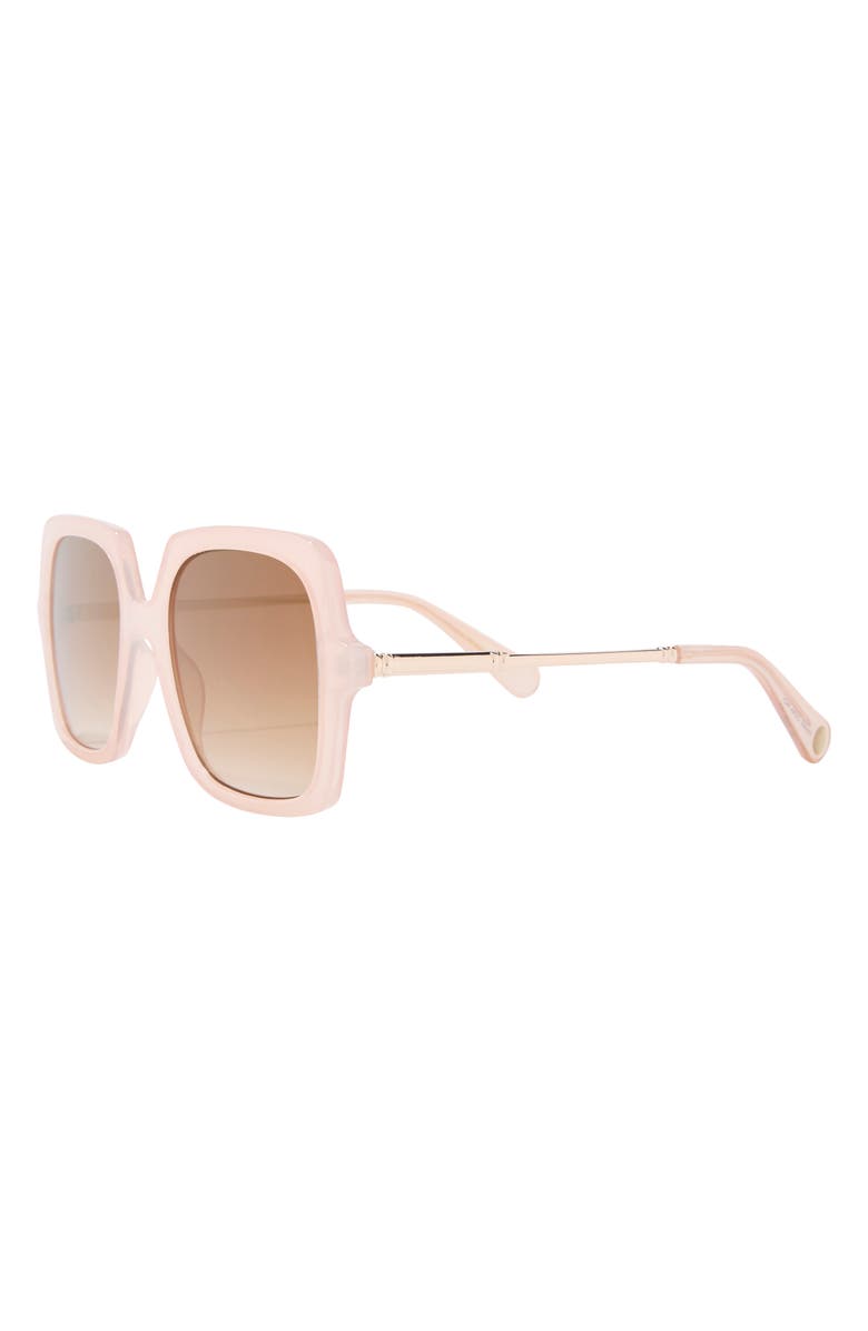 BCBGeneration 65mm Oversize Square Sunglasses, Alternate, color, Cream