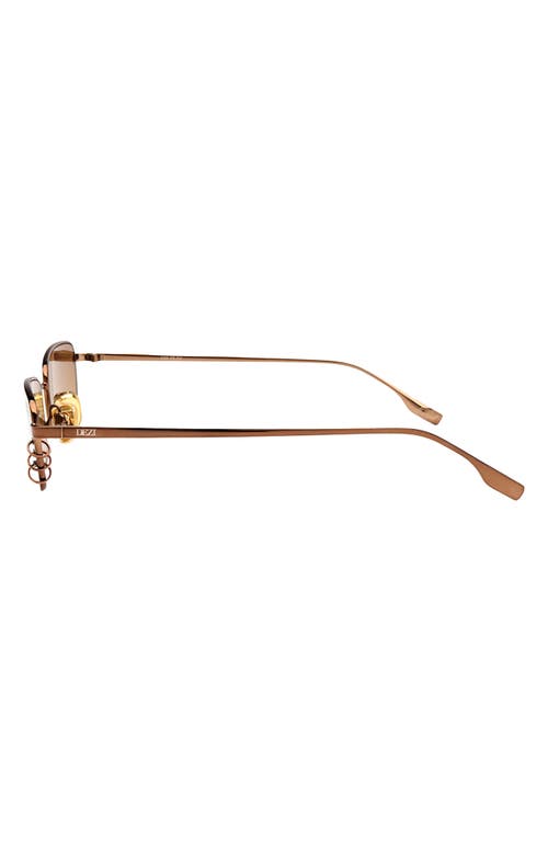 Dezi Hooked 54mm Rectangular Sunglasses In Brown