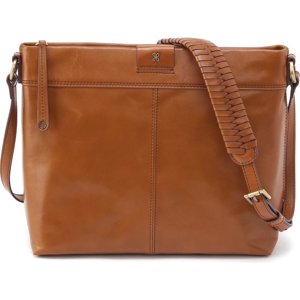 Shop Hobo Medium Romy Leather Crossbody Bag In Truffle