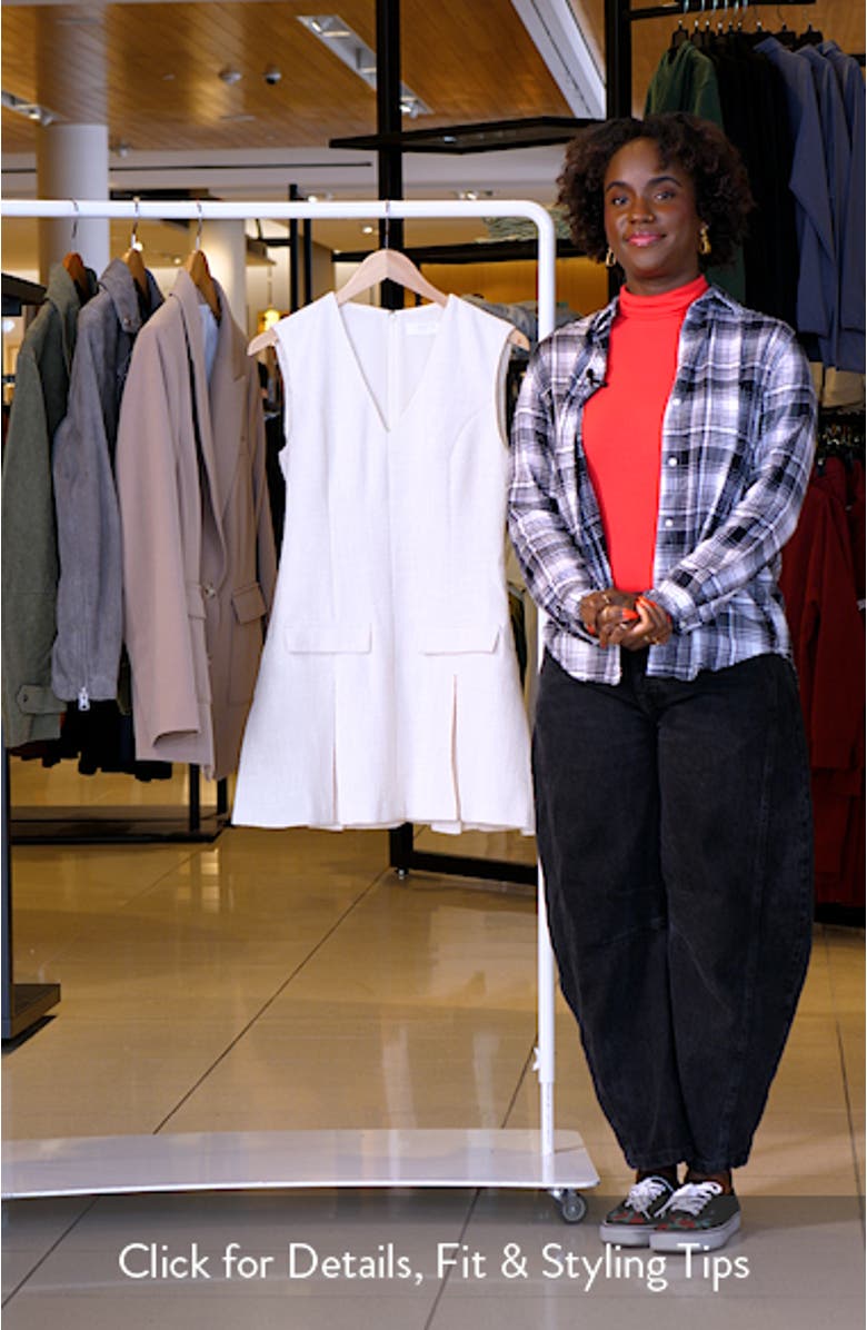 Pleated Tweed Minidress, sales video thumbnail