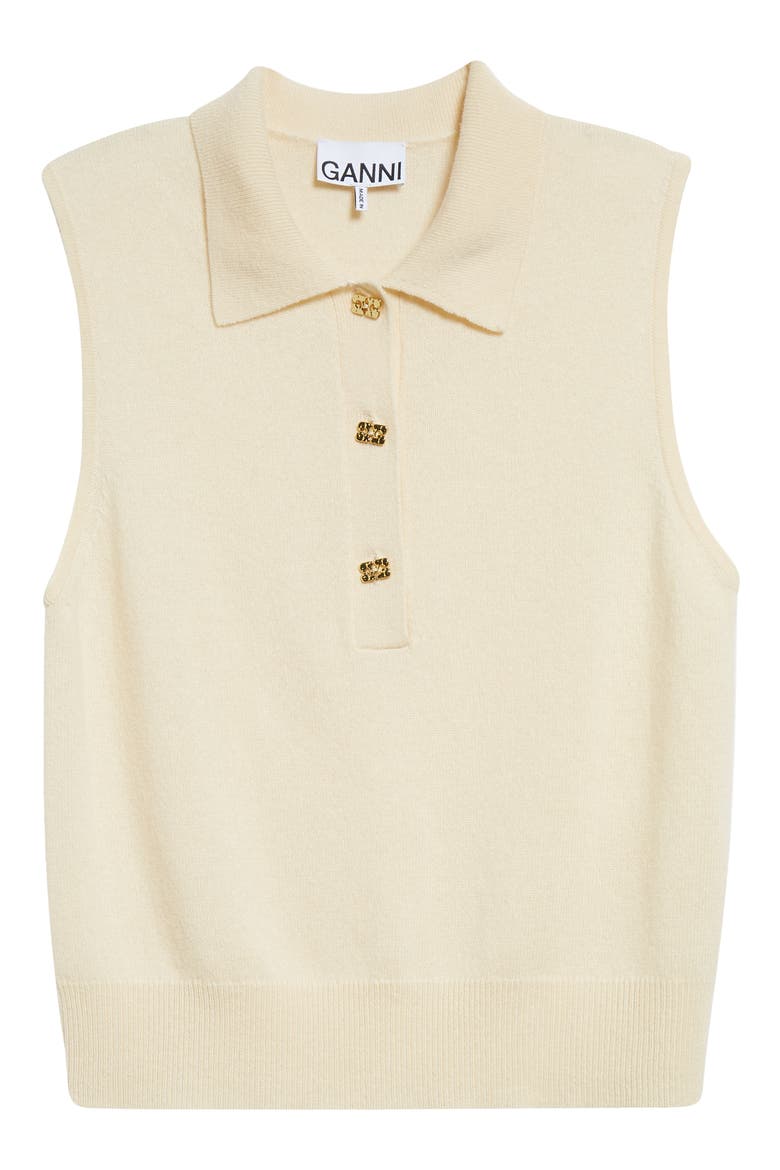 Sleeveless Merino Wool & Cashmere Sweater, Alternate, color, ALABASTER GLEAM