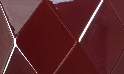 Zodax Set Of 6 Red Luster Faceted Ornaments In Burgundy